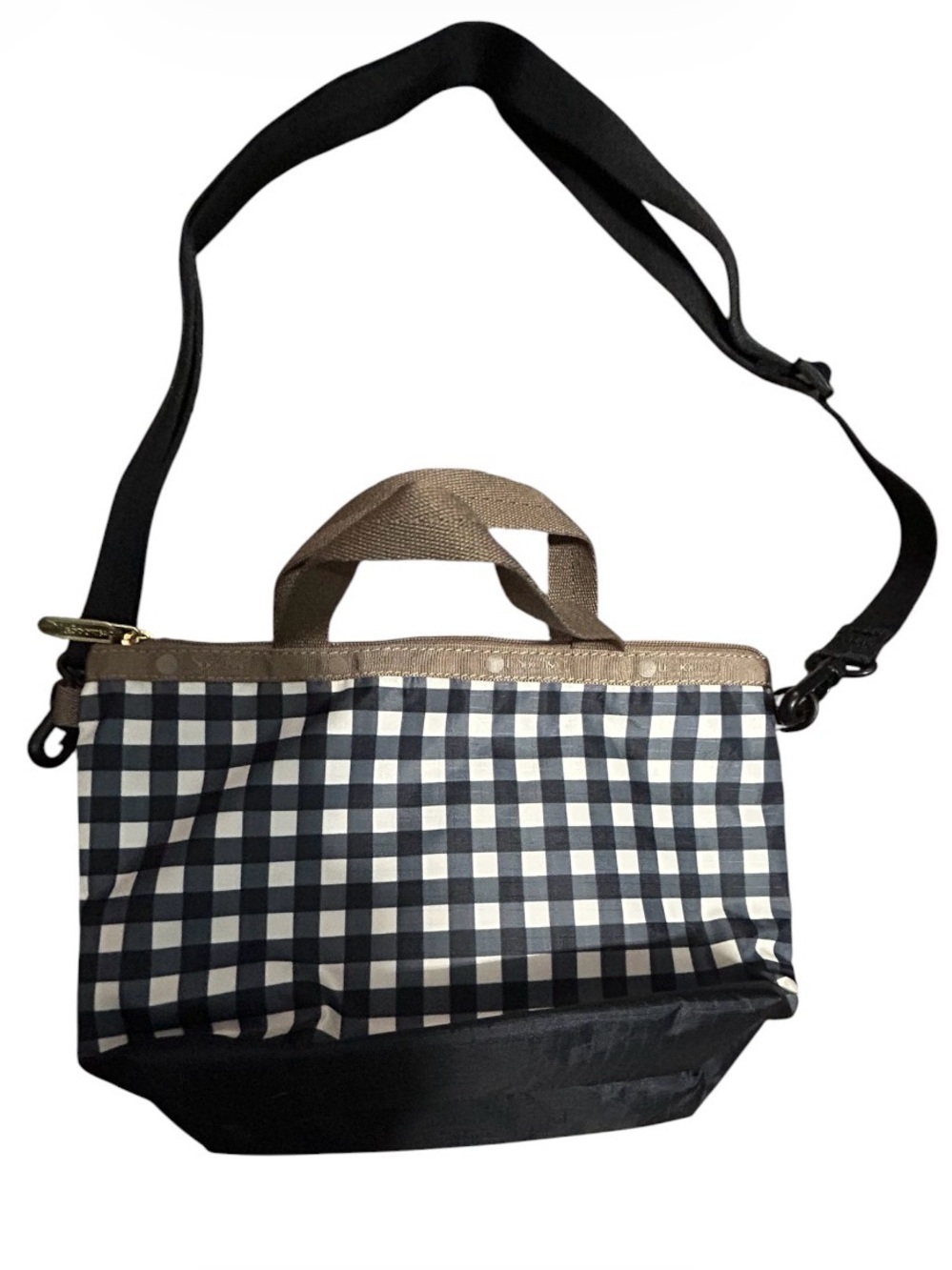 LeSportsac Cat & Checkered Crossbody Tote - Picture 4 of 5